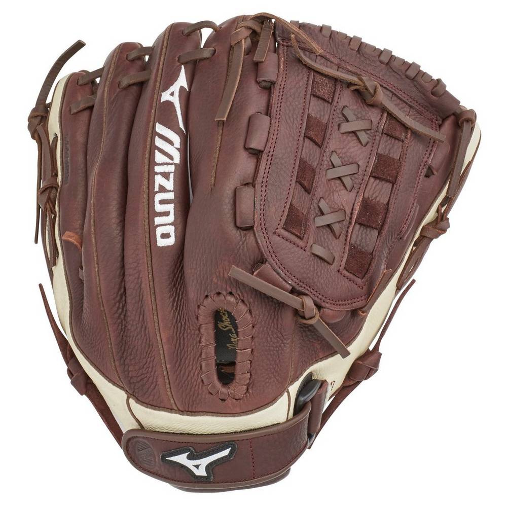 Luva Mizuno Softball Franchise Series Slowpitch 12.5" - Homem - Cafes/Prateadas - BONYU5027